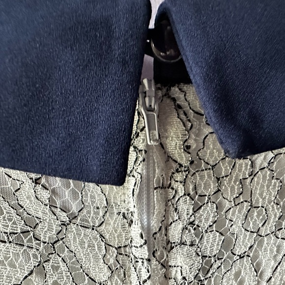 ModCloth NWT Navy Lace Contrast Dress 2X Peter Pan Collar Fit & Flare - Picture 13 of 13